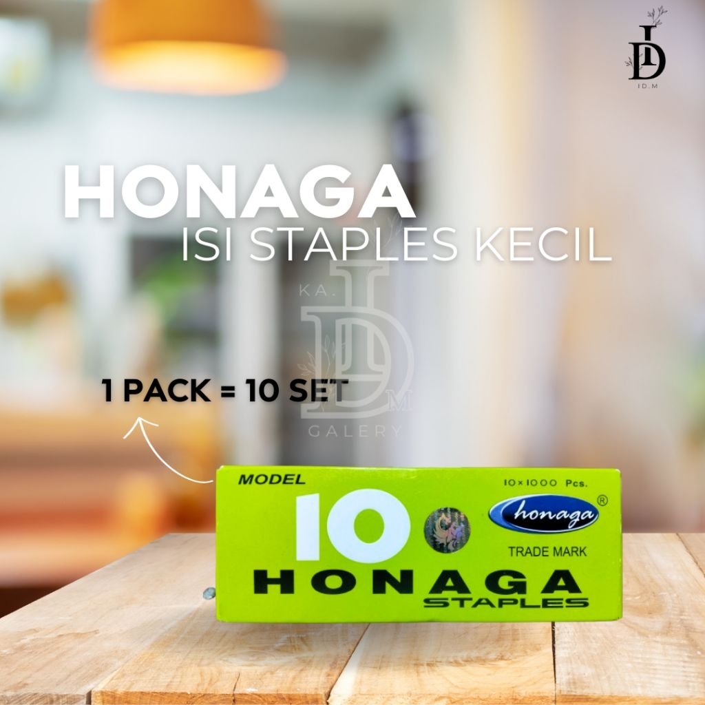 

HONAGA Steples / isi Staples merk HONAGA No.10 / 1 pack isi 10 Pcs