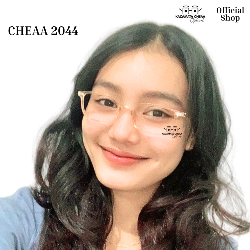 Kacamata BlueRay PhotoChromic AntiRadiasi -CHEAA 2044- Normal Minus Plus Pria Wanita Kotak Plastik