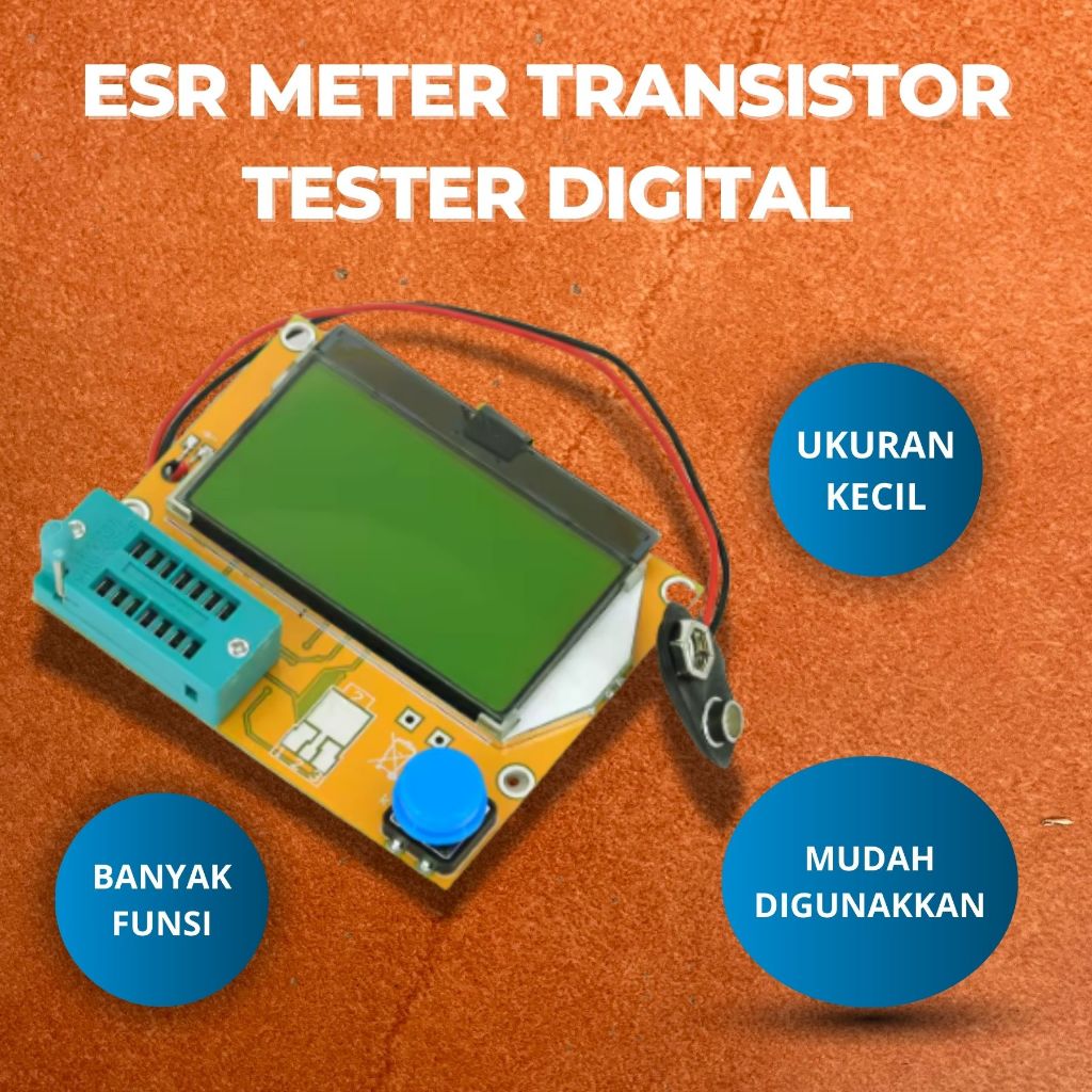ESR Meter Transistor Tester Digital RCD LCR T4 LED Mosfet Dioda Triode Elco PCB MOS/PNP/NPN Screen E