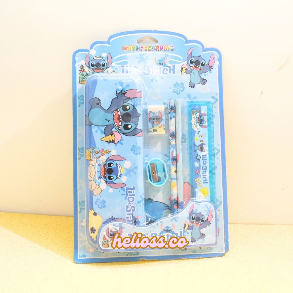 

PAKET ALAT TULIS 6 IN 1 STITCH KOTAK PENSIL KALENG SET ANAK MOTIF STITCH LILO KARAKTER VIRAL BIRU BLUE COLOR SET AKSESORIS ATK LENGKAP SOUVENIR IDE KADO ANAK HELIOSS.CO