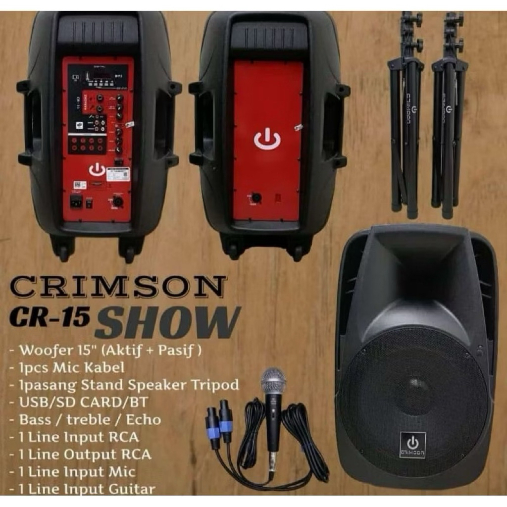 Speaker Aktif 15inch Crimson SHOW-15 Bluetooth ORIGINAL