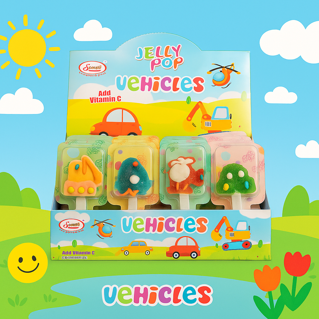 

Swoot Jelly Pop Vitamin C – Permen Jelly Lucu Bentuk Kendaraan Snack Anak (Per Box ISI 28 PCS)