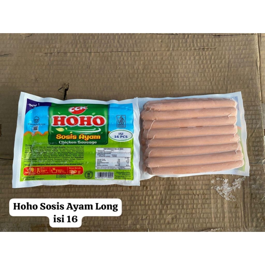 

Hoho Sosis Ayam Long Isi 16 Butir 500g Frozen food cik ntik Jambi cemilan jajanan seblak korea jepang