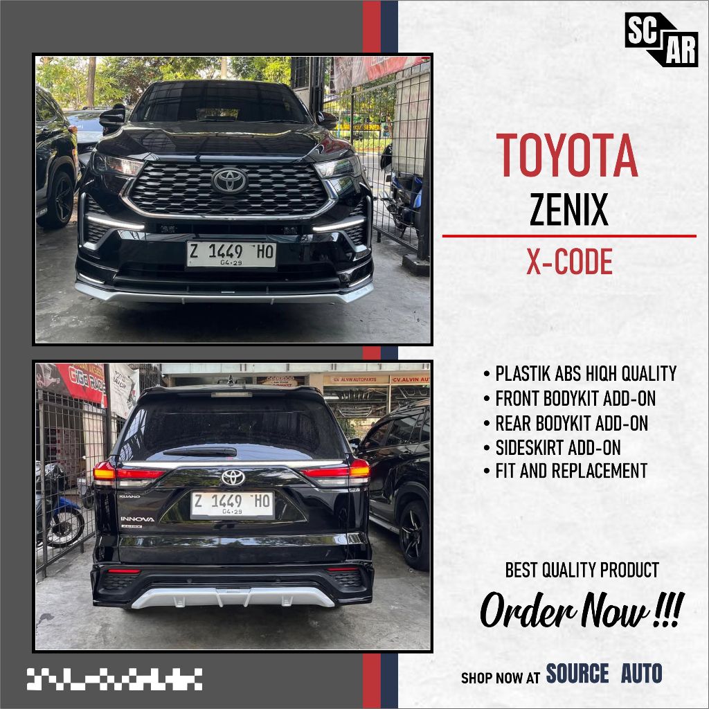 AKSESORIS TOYOTA ZENIX - BODYKIT X - CODE