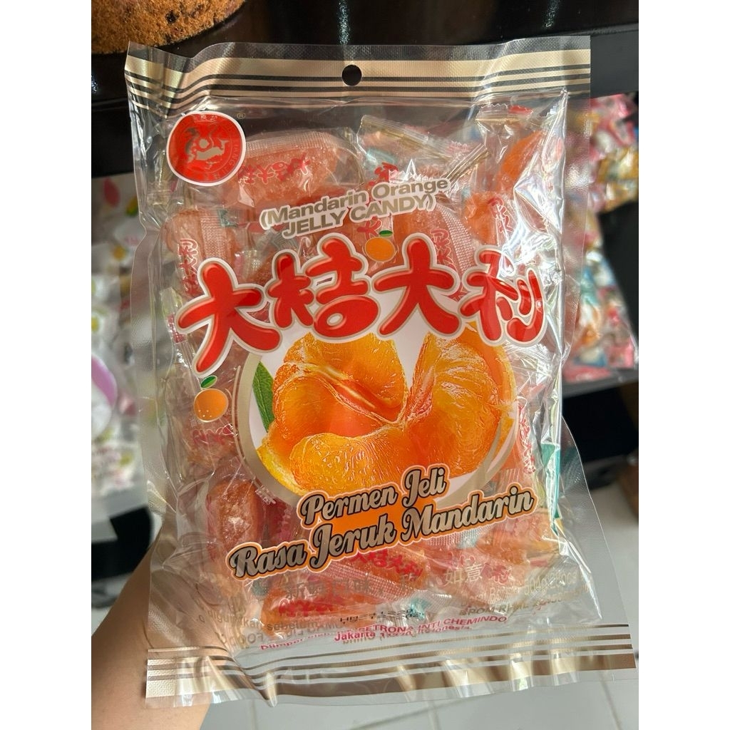 

Permen manisan jelly lunak rasa jeruk Mandarin 500gr