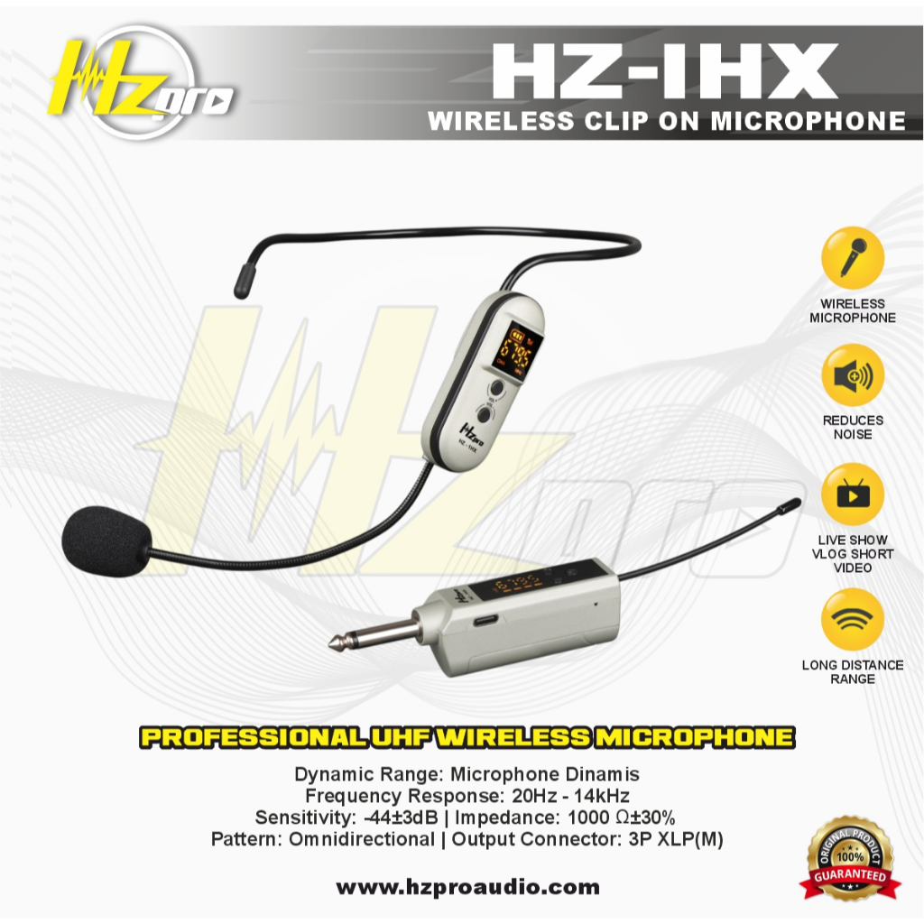 MIC WIRELESS CLIP ON HZ PRO 1HX ORIGINAL
