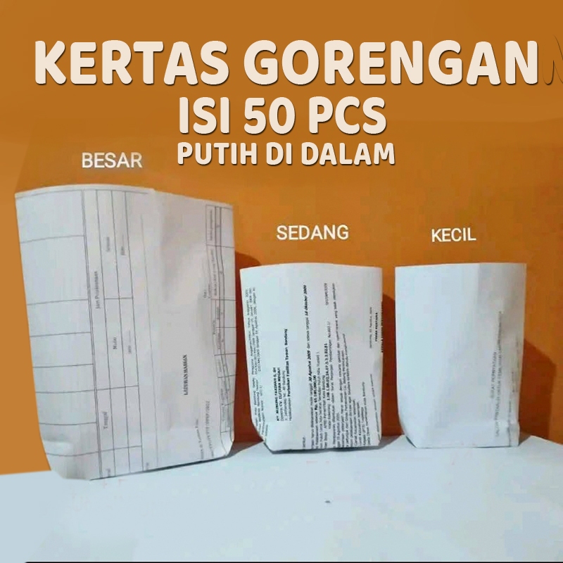 KERTAS GORENGAN/FRIED CHICKEN/TAHU CRISPY DLL