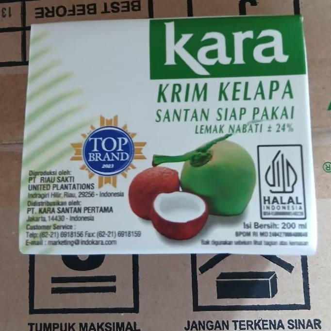 

Kara Krim Kelapa - Santan Siap Pakai (200 ml ) 1 pcs