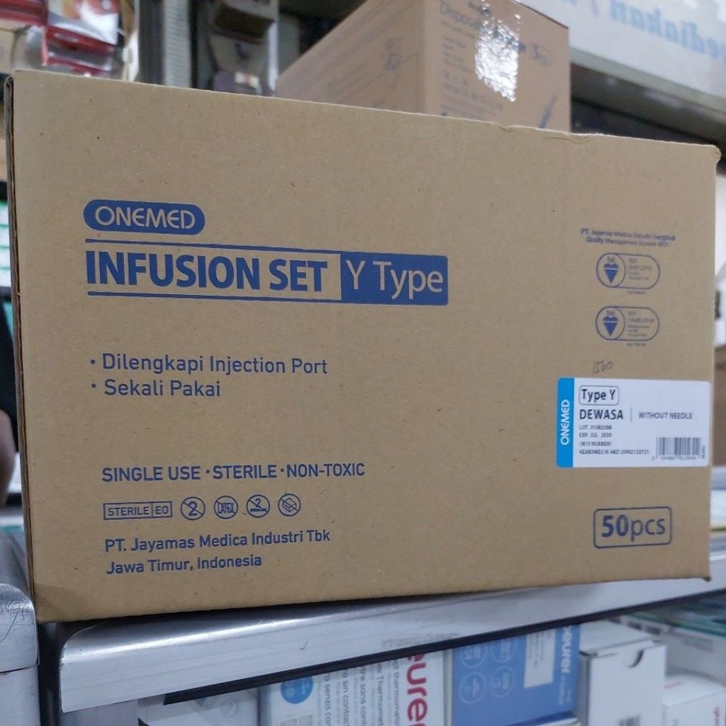 Infusion Set Onemed Dewasa Type Y Box 50 Pcs/Infuset Type Y Onemed