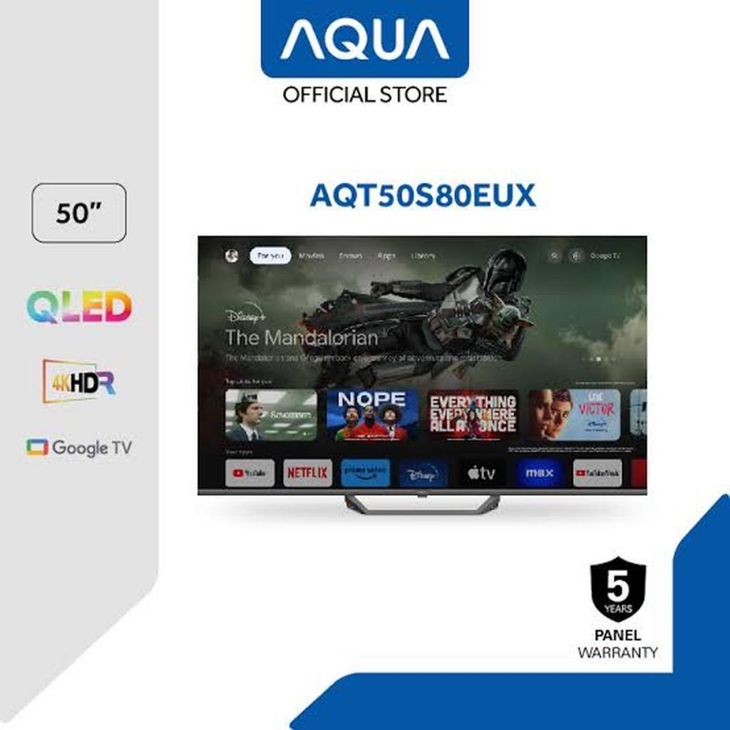 AQUA AQT50S80EUX LED QLED 4k GOOGLE TV 4K 50 inch 50S80EUX