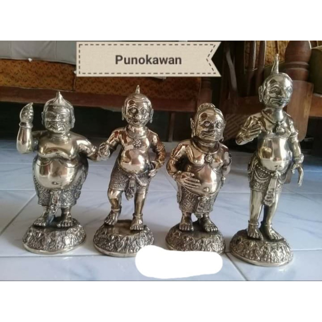 patung punokawan 1 set bahan Kuningan - patung hiasan meja rumah