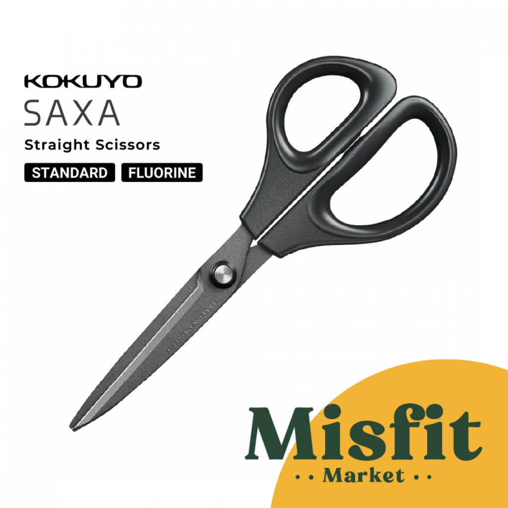 

Kokuyo SAXA Straight Blade Scissors Gunting Fluorine Paper Craft