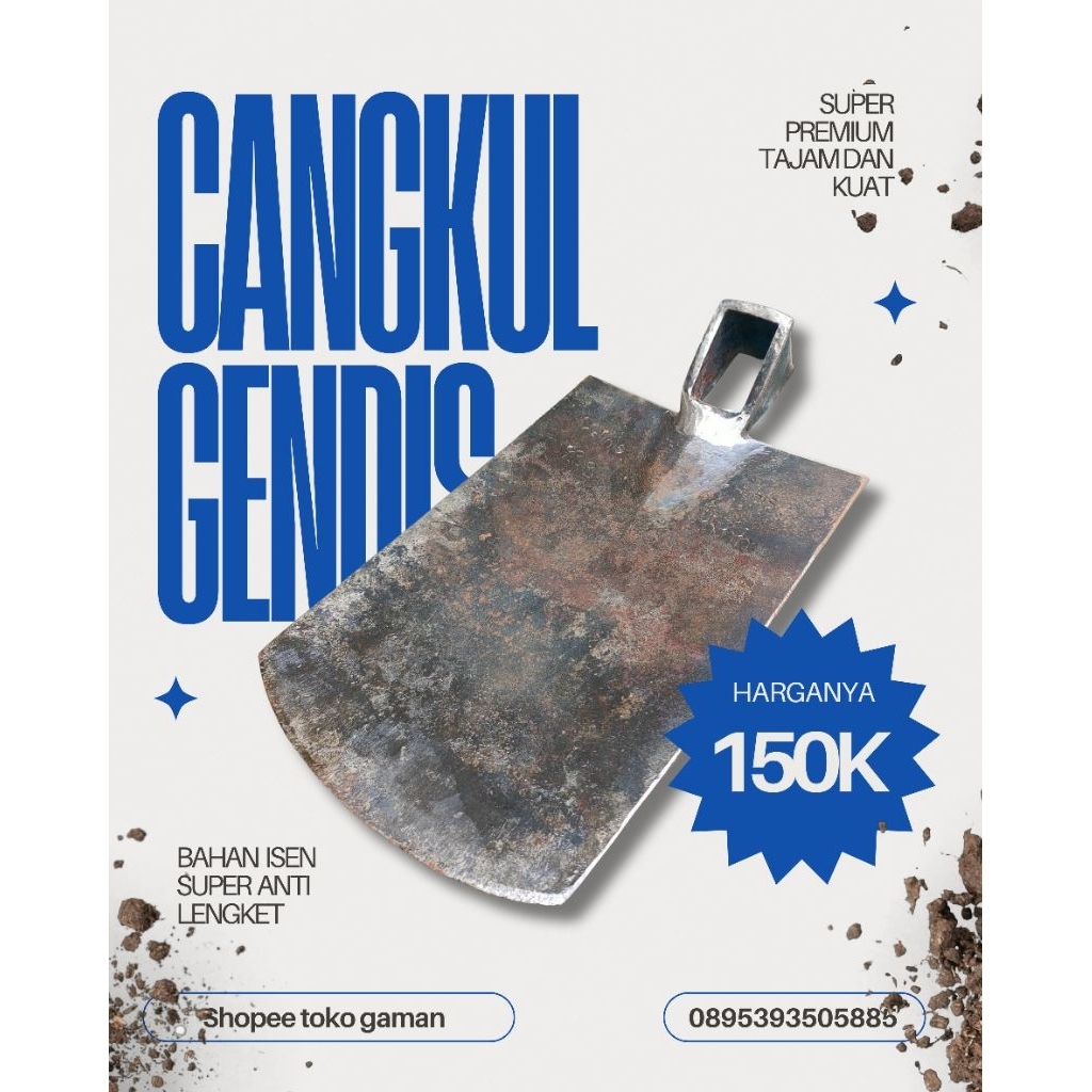 CANGKUL CAP GENDIS ASLI BLITAR