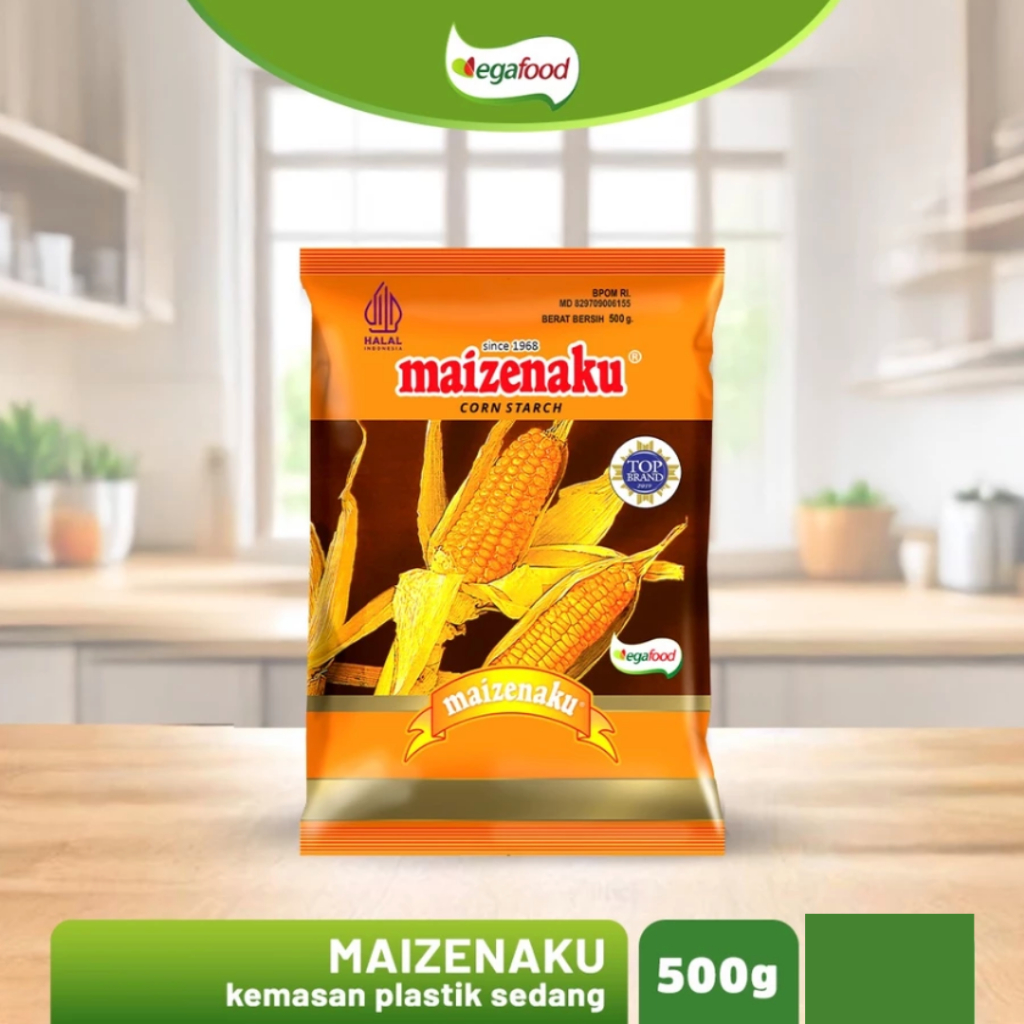 

MAIZENAKU TEPUNG MAIZENA kemasan plastik 500gr HALAL CORN STARCH PREMIUM UNTUK KUE KERING