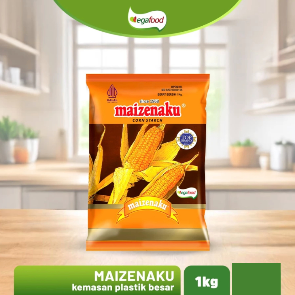 

MAIZENAKU TEPUNG MAIZENA kemasan plastik 1kg HALAL CORN STARCH PREMIUM UNTUK KUE KERING