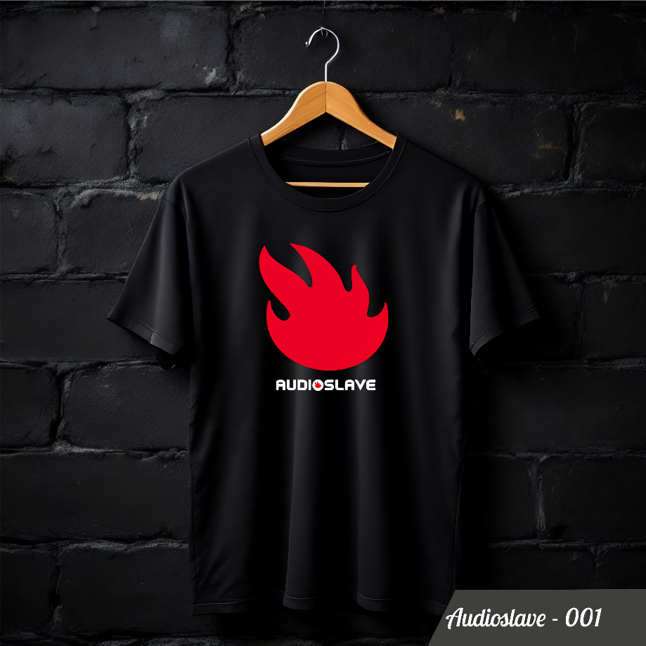 OMERTA Baju Kaos Musik Band AudioSlave - Baju Kaos Pria wanita Kain Katun Premium Cotton Combed 24s 