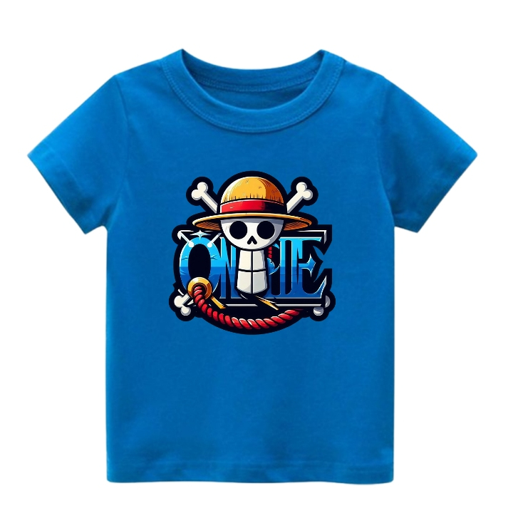 Atasan OnePiece Anak Laki Laki dan Perempuan - Kaos OnePiece Jolly Roger - Baju Jolly Roger - Baju O