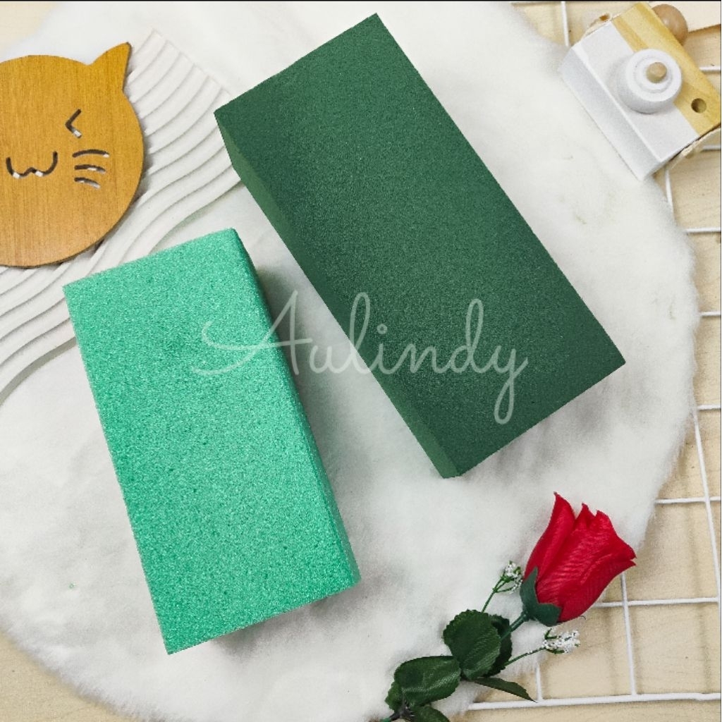 Aulindy - 1pcs Floral Foam Kering Dan Basah Media Tanam Atau Bucket