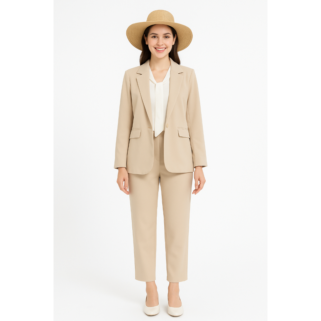 Chloebeautyshop -  Setelan Blazer Formal Premium/Celana Blanik Highwaist Pensil Wanita Panjang