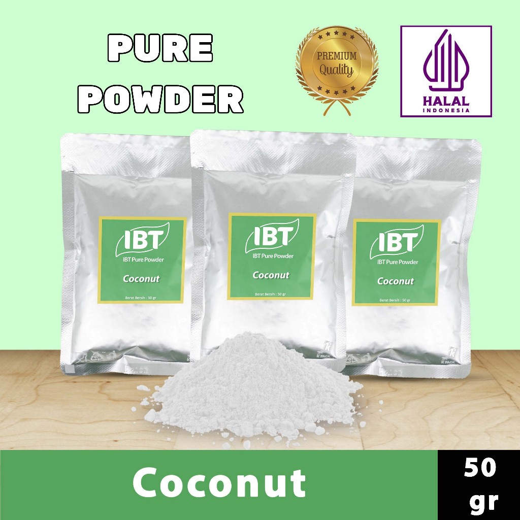 

Pure Coconut Powder Essence Murni Bubuk Kelapa Import Makanan Kue 50 gr