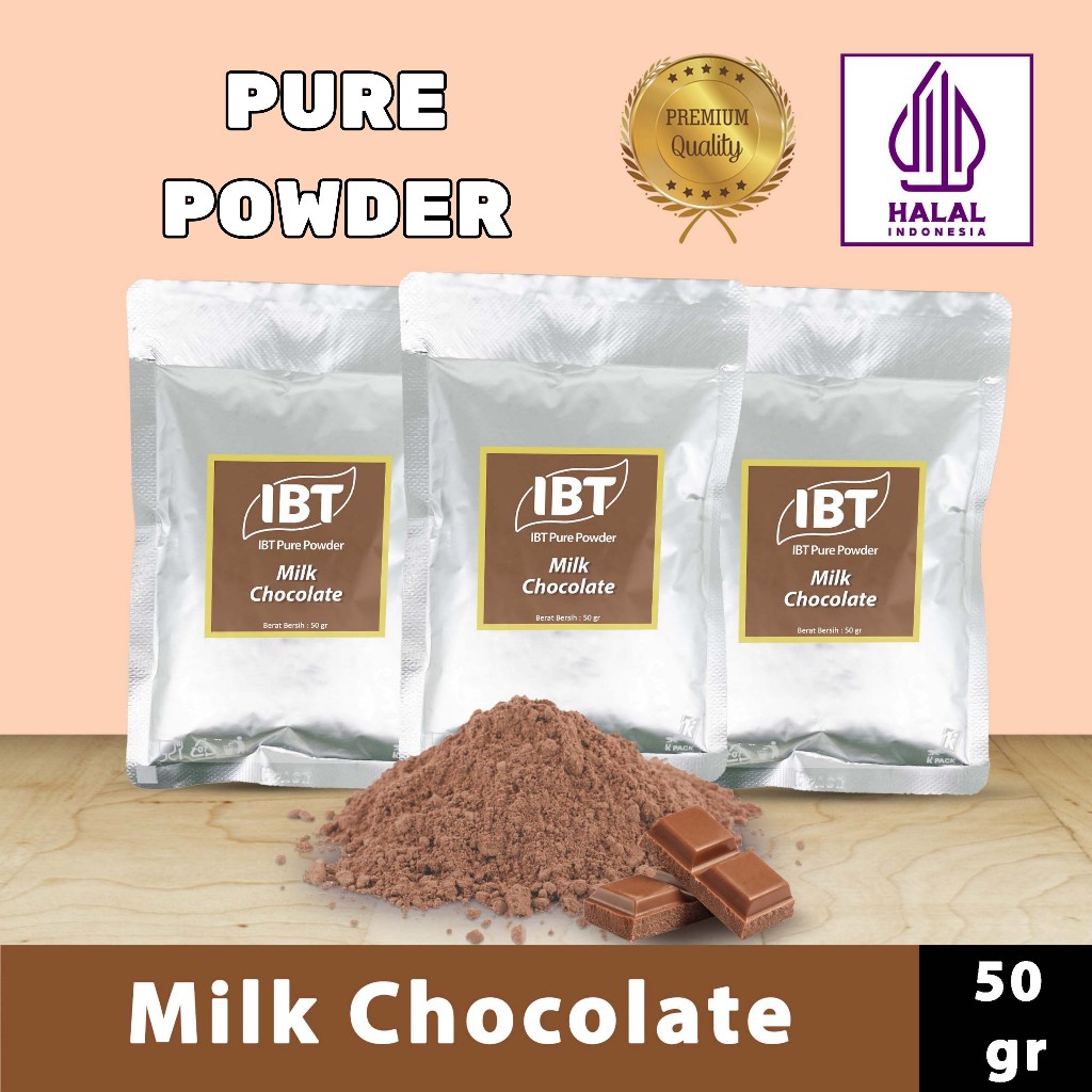 

Pure Milk Chocolate Powder Essence Murni Bubuk Coklat Import Makanan Kue 50 gr