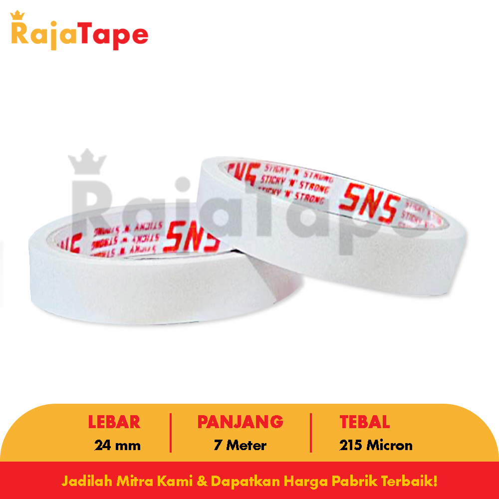 

Double Tape 24mm 1 inch SNS - RAJA TAPE