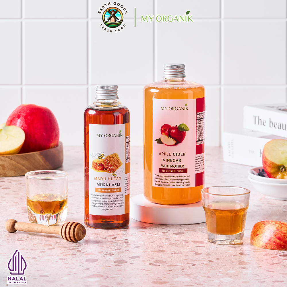 

My Organik Paket 2 in 1 Cuka Apel Asli Minuman Diet Premium Pure Original Murni Organik Madu