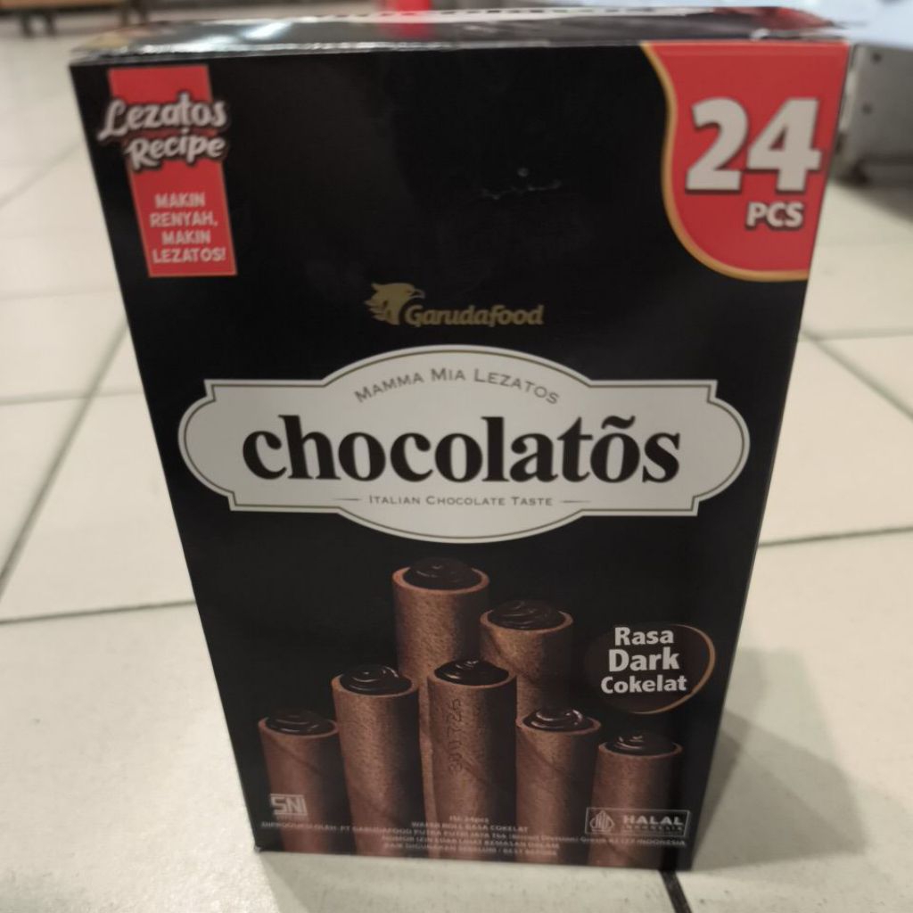 

chocolatos rasa dark cokelat stick grande box 24x14gr exp 30 07 2026