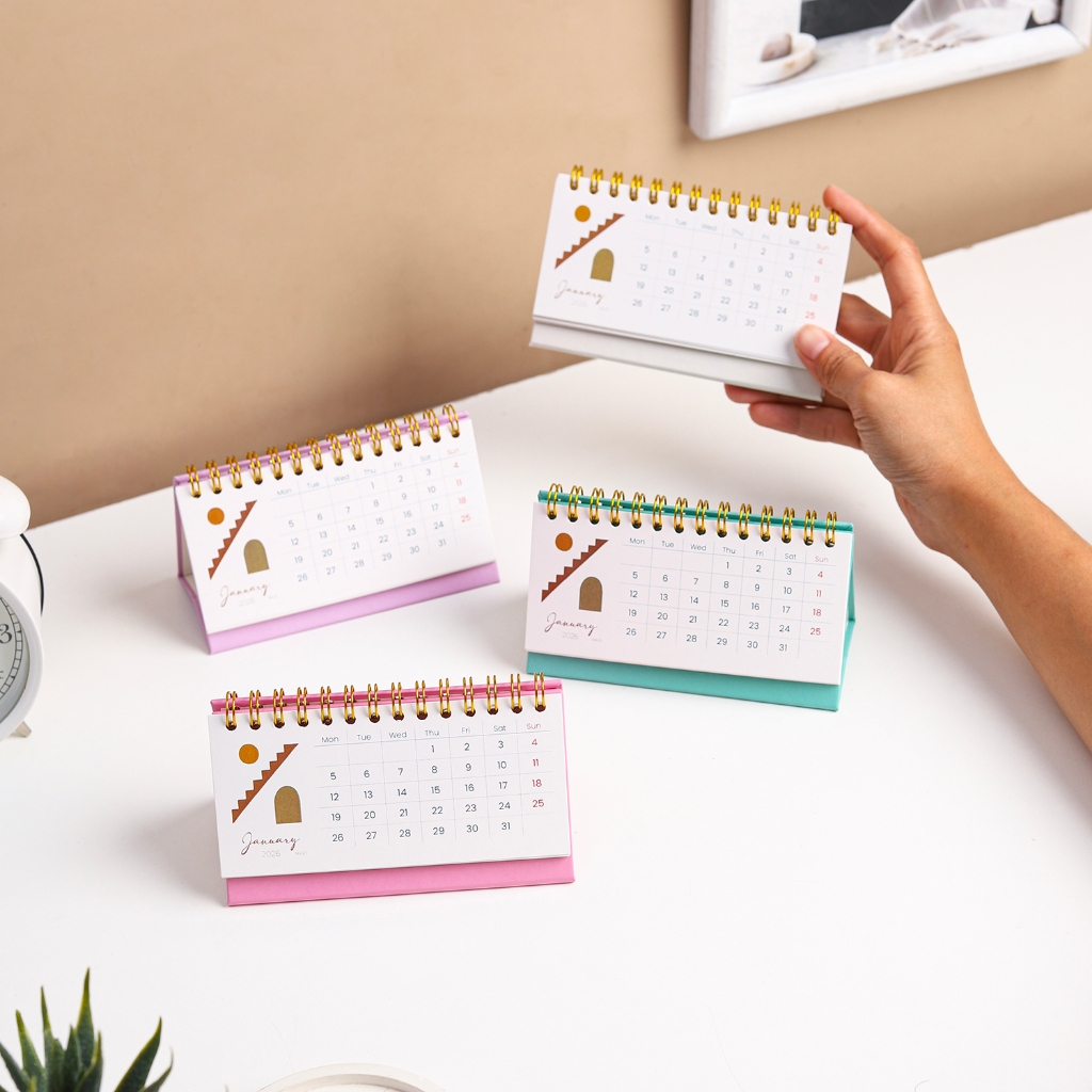 

Bukuqu Calendar Short 2026 Colorfull - Uk 6x12.5 cm - Kalender Meja Aesthetic kecil Mini