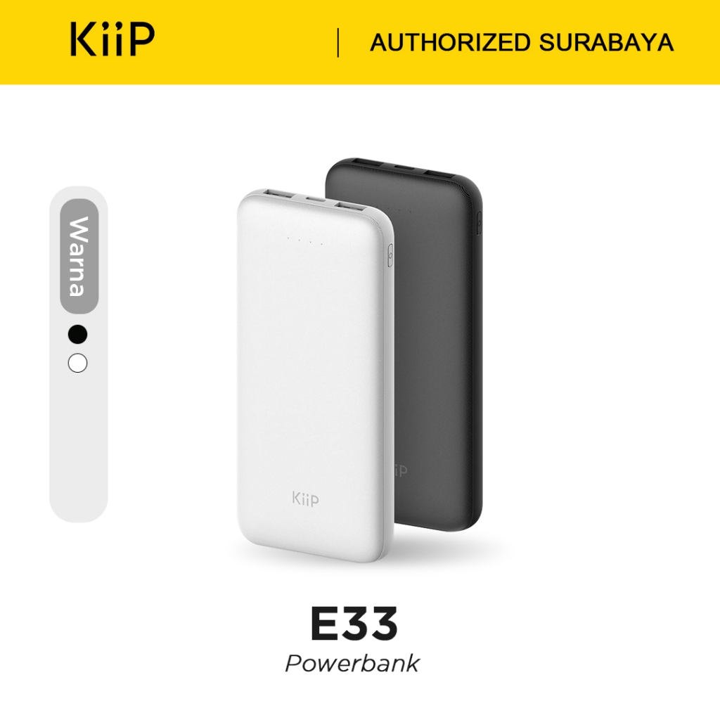 Kiip - Powerbank - E33 Slim Type-C Micro USB 10.000 mAh