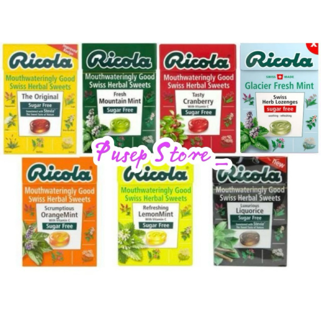 

Ricola Permen Free Sugar 45gr (original,glacier,fresh mint)