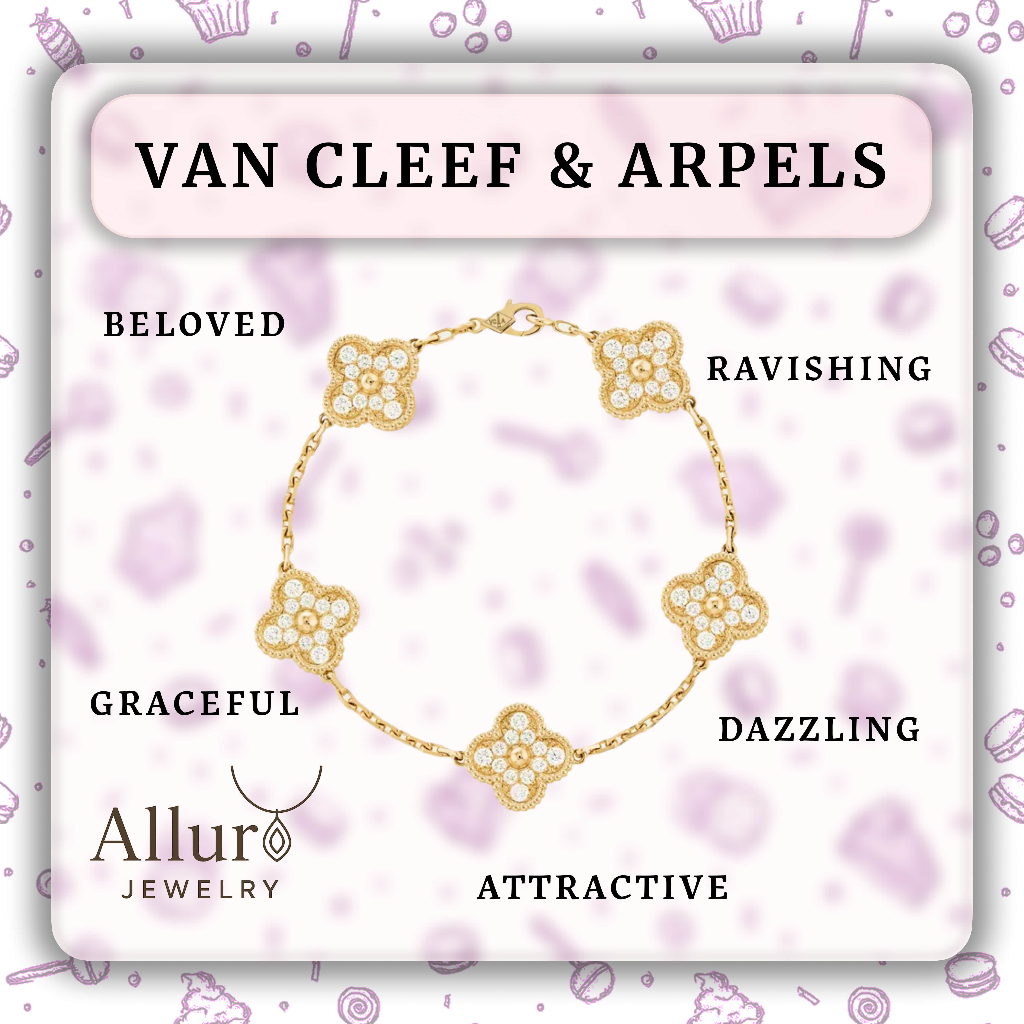 【Emas Asli 18K 100%ORIGINAL】Gelang Emas Motif Bunga Berlian Women's Bracelet / Gelang Emas Branded C