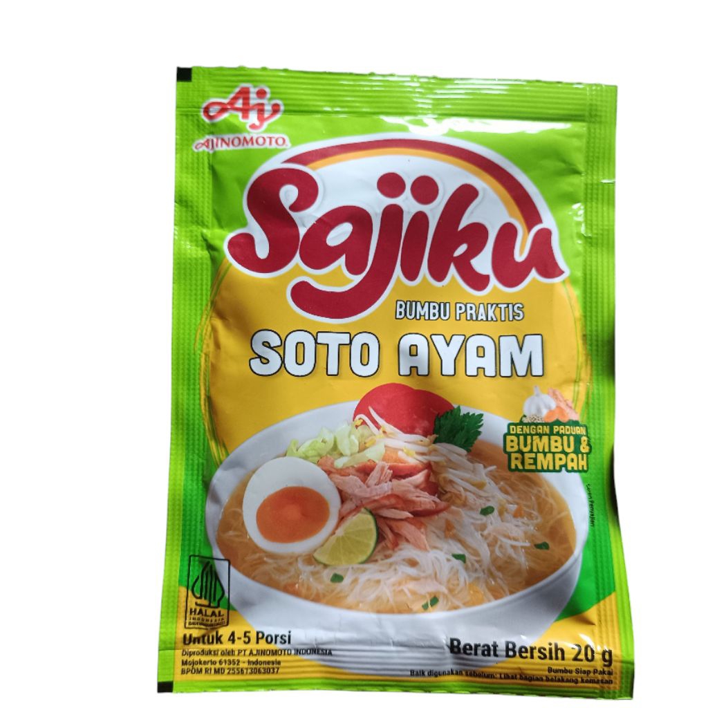 

Bumbu Sajiku Soto Ayam 20gr Ajinomoto