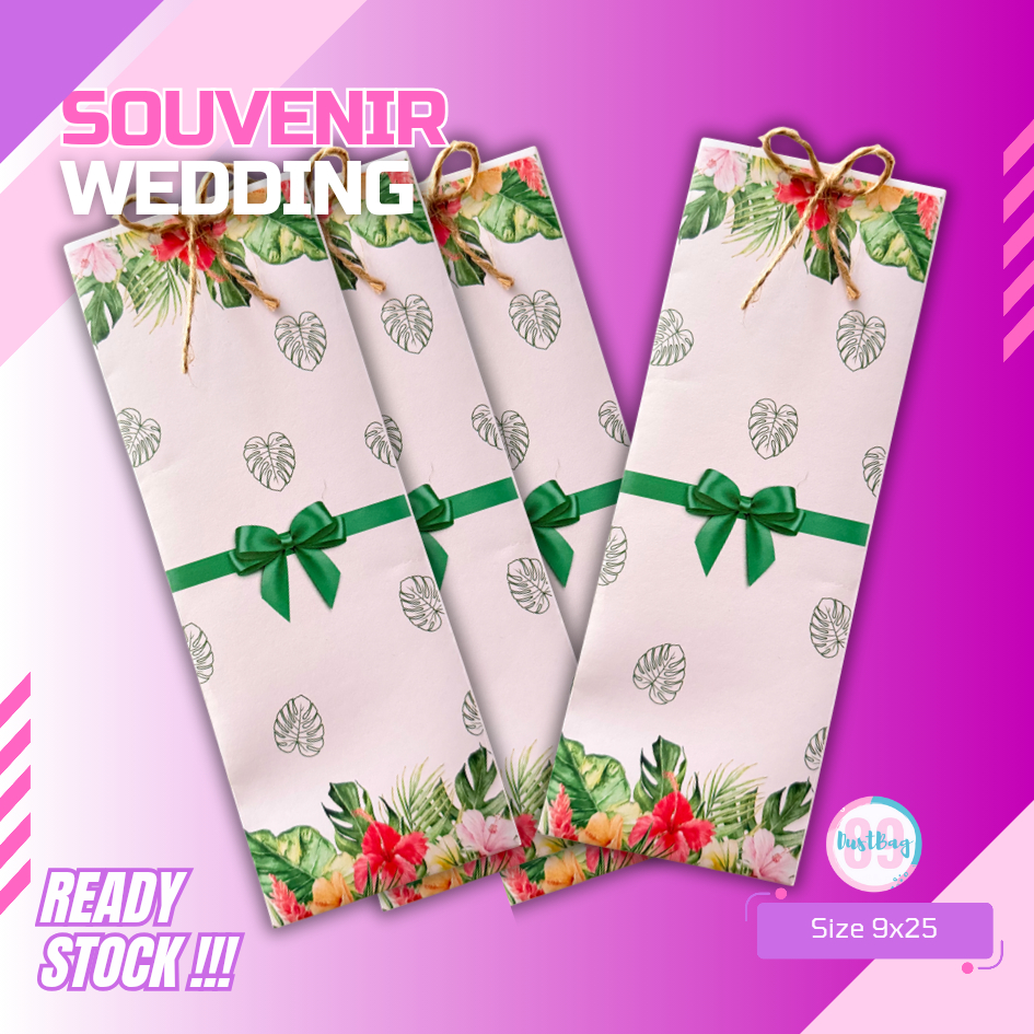 

PAPER PACK KRAFT MOTIF SOUVENIR WEDDING READY STOK SIAP KIRIM MOTIF BUNGA 9X25