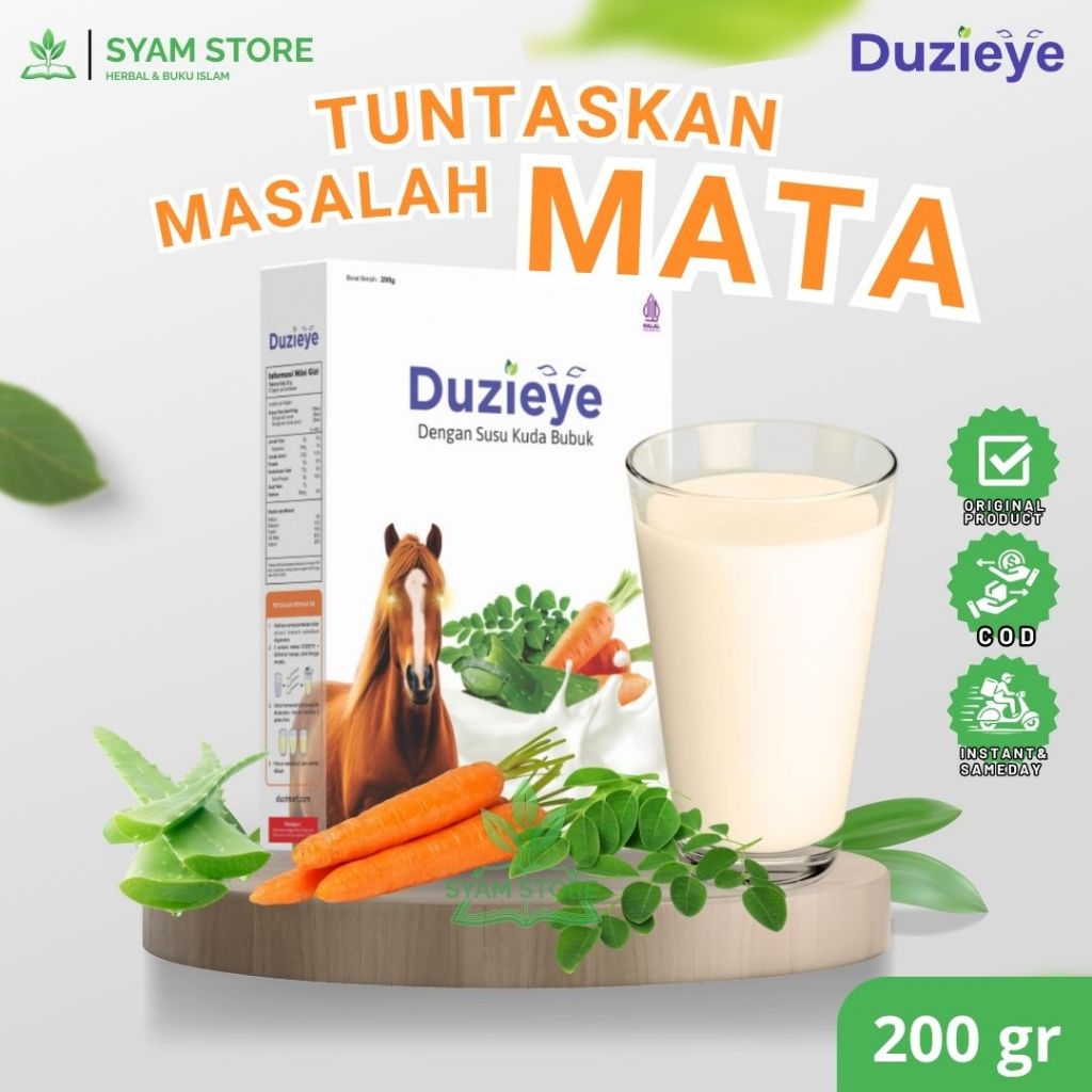 

Duzi Eye Susu Kuda Lombok Nutrisi Mata Bubuk 200 Gram