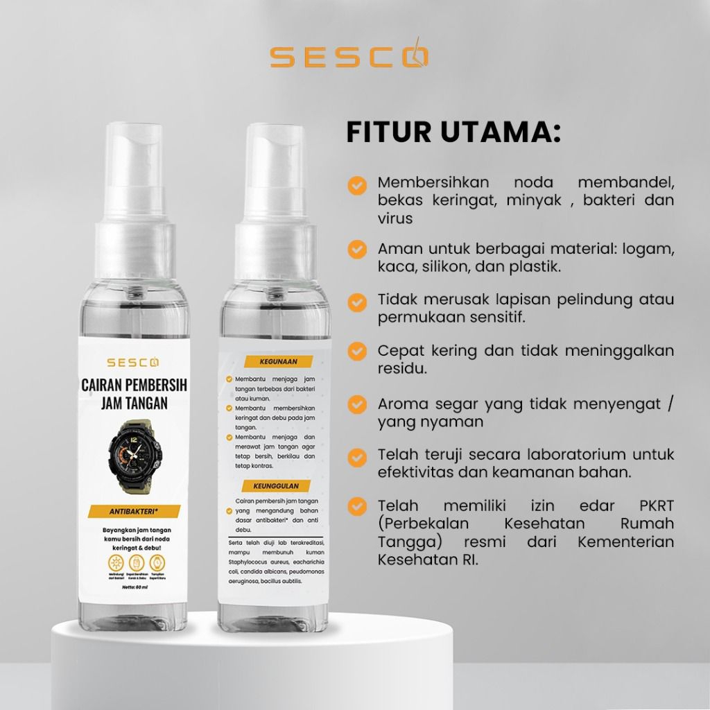Cairan Pembersih kacamata jam tangan  merk Sesco