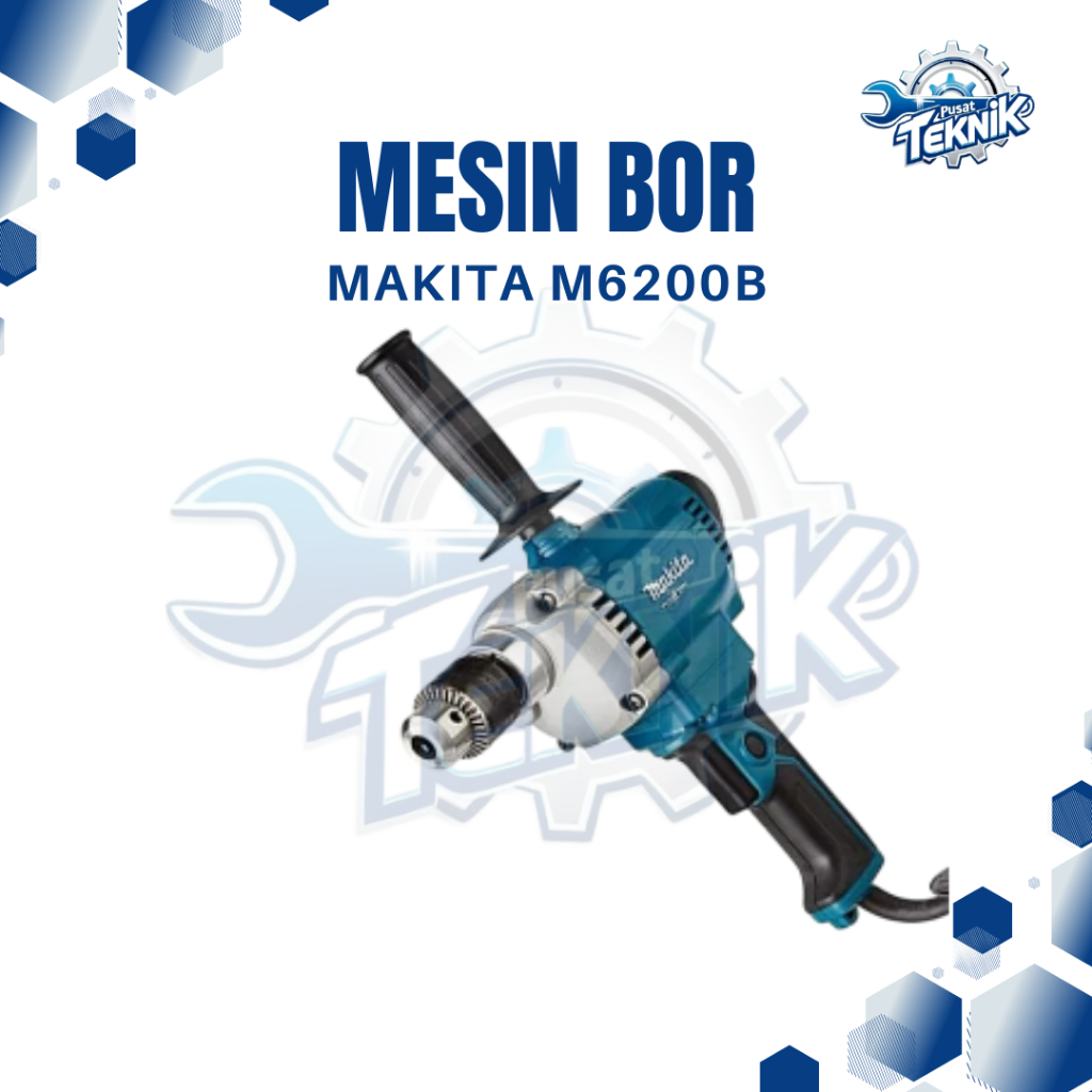 Makita Heavy Duty Steel Body Drill M6200B - Bor Heavy Duty Body Metal uk. 13 mm