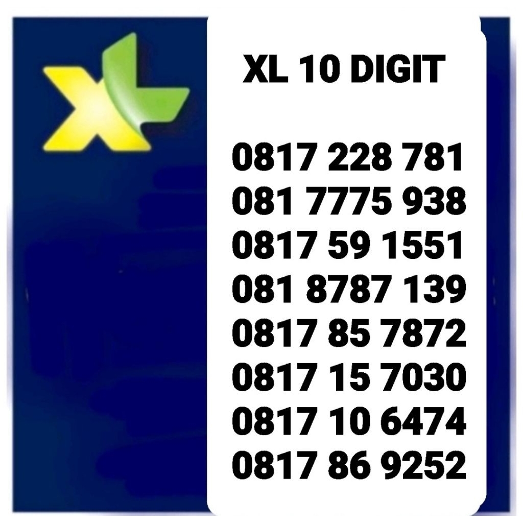 nomer xl 10 digit prabayar