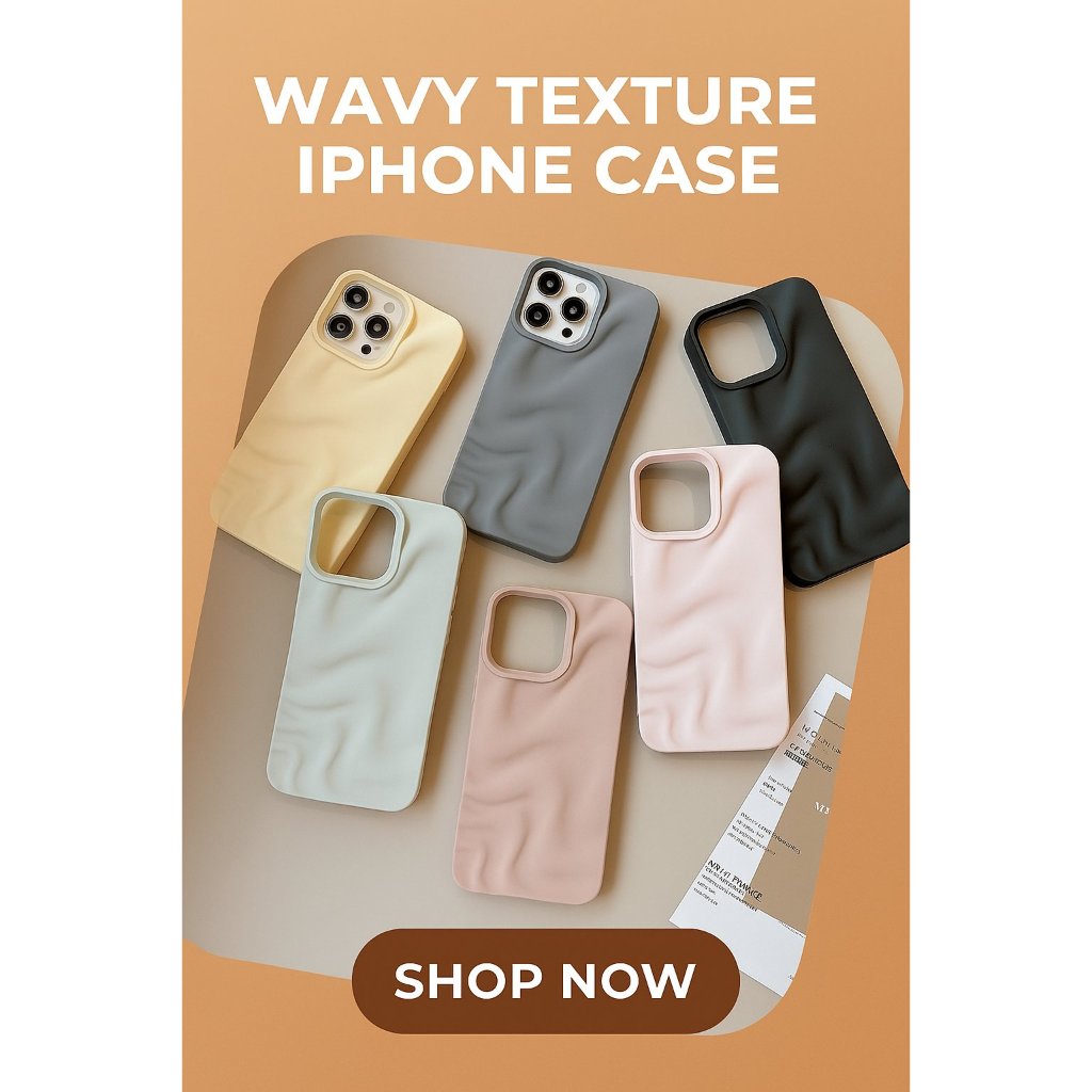 [TPO] 4D Diagonal Wave Soft Silicone Case For iPhone 15 Pro Max, 14 Pro Max, 12 Pro Max, 11 Pro Max,