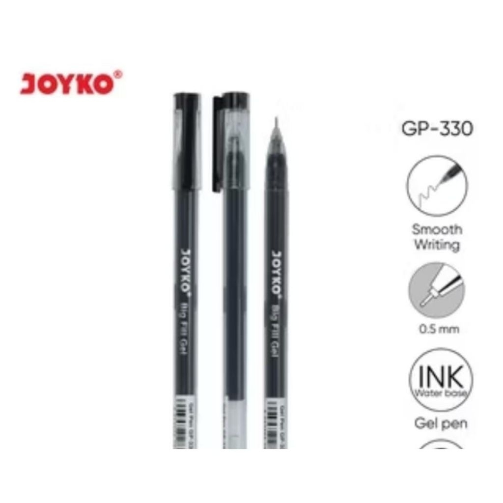 

Joyko Gel Pen Pulpen Pena GP-330 Big Fill Gel 0.5 mm