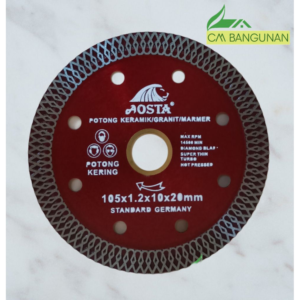 Diamond Wheel Turbo Super Red / Mata Potong Granit AOSTA / Mata potong Marmer AOSTA /  Mata Potong K