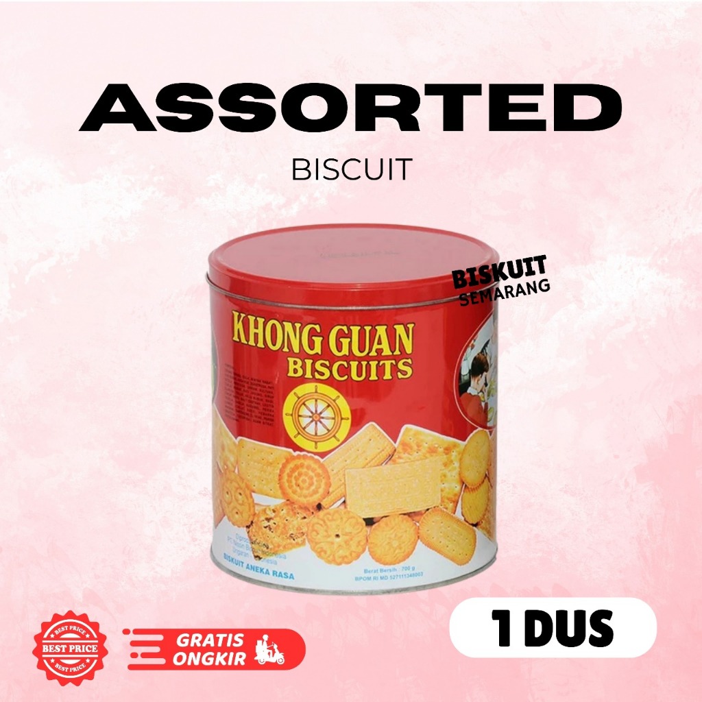 

Khong Guan Assorted Biscuit Red Mini 650 gr 1 KARTON Isi 6 Kaleng Bulat Assorted Red Mini
