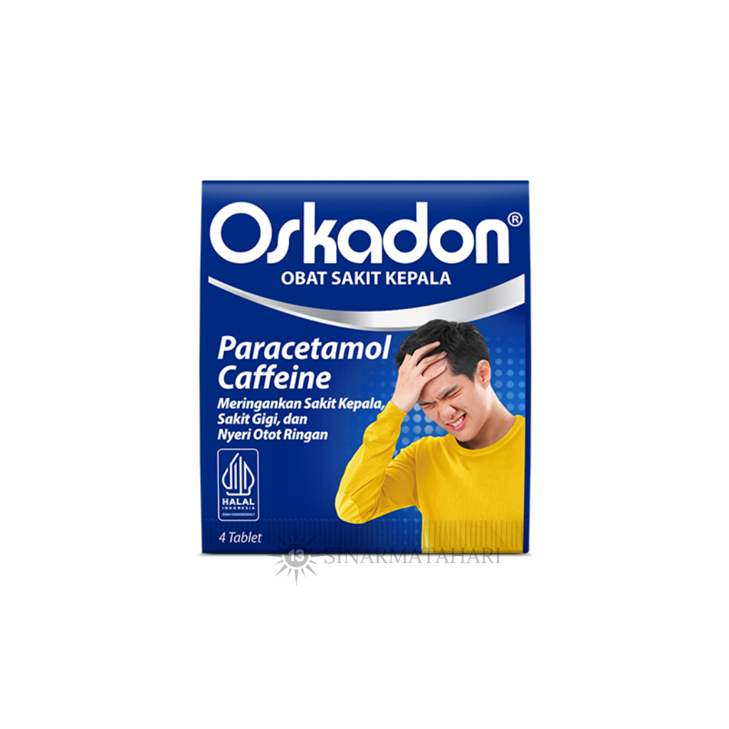 OSKADON UNTUK MEREDAKAN SAKIT KEPALA & SAKIT GIGI (4 Tablet)