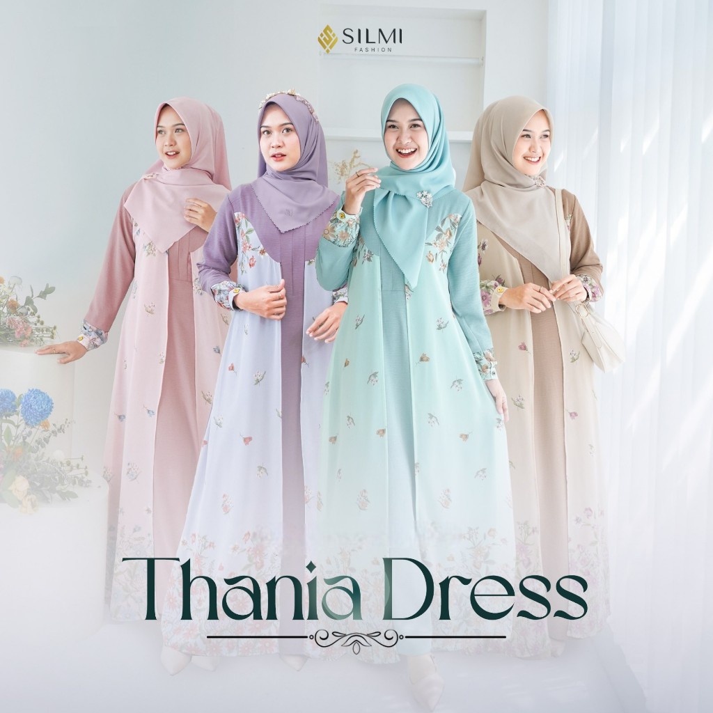 GAMIS DRESS KOREAN STYLE MOTIF FLORAL BUNGA KEKINIAN GAYA ANAK MUDA REMAA CHIC BAHAN CRINKLE PREMIUM