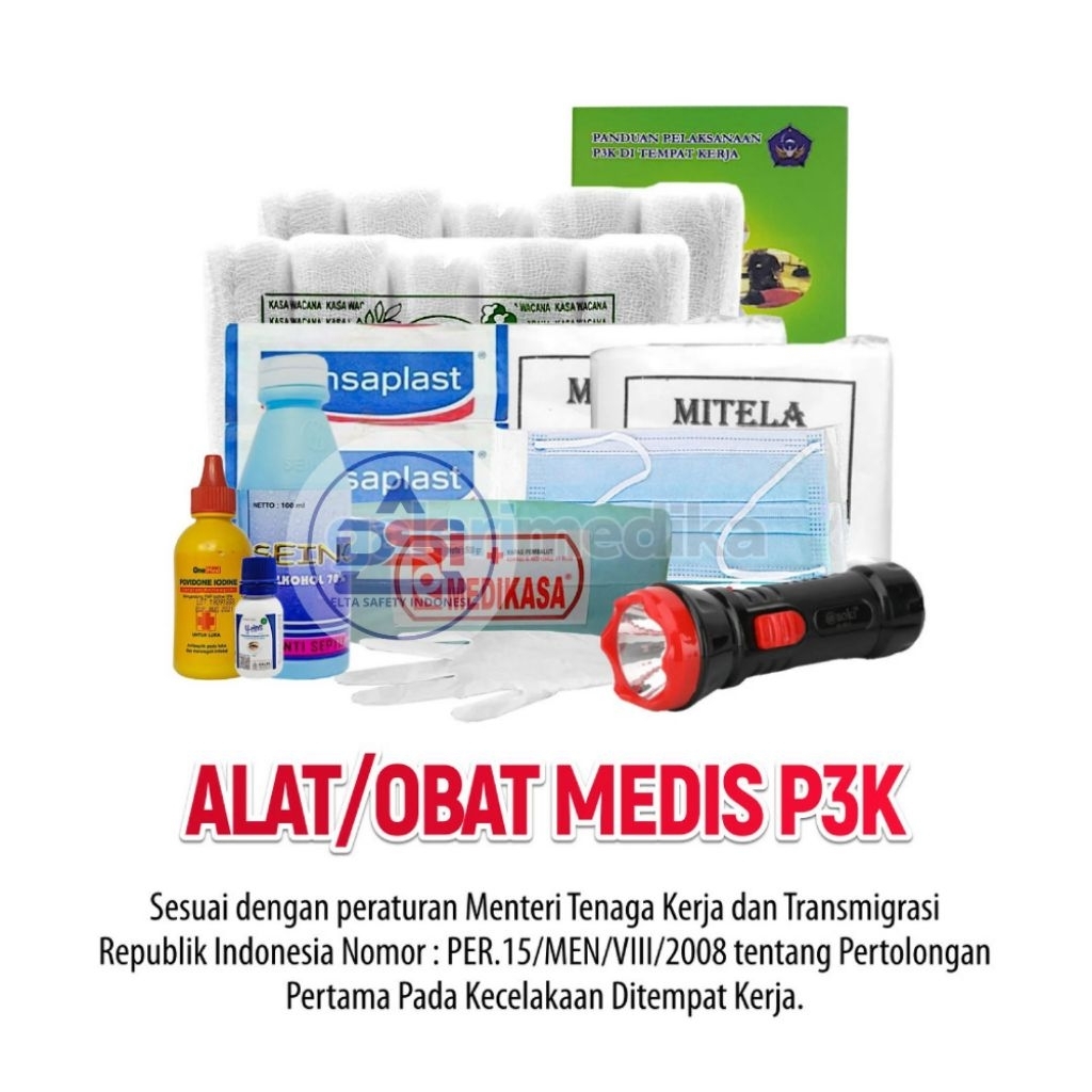Isi P3K Lengkap Tanpa Kotak - Isi Obat Medis P3K Type A B C Berkualitas