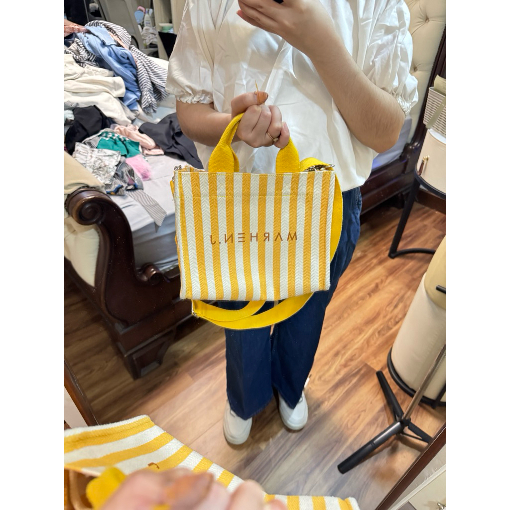 Preloved MARHEN.J RICO MINI STRIPE YELLOW (ORIGINAL)