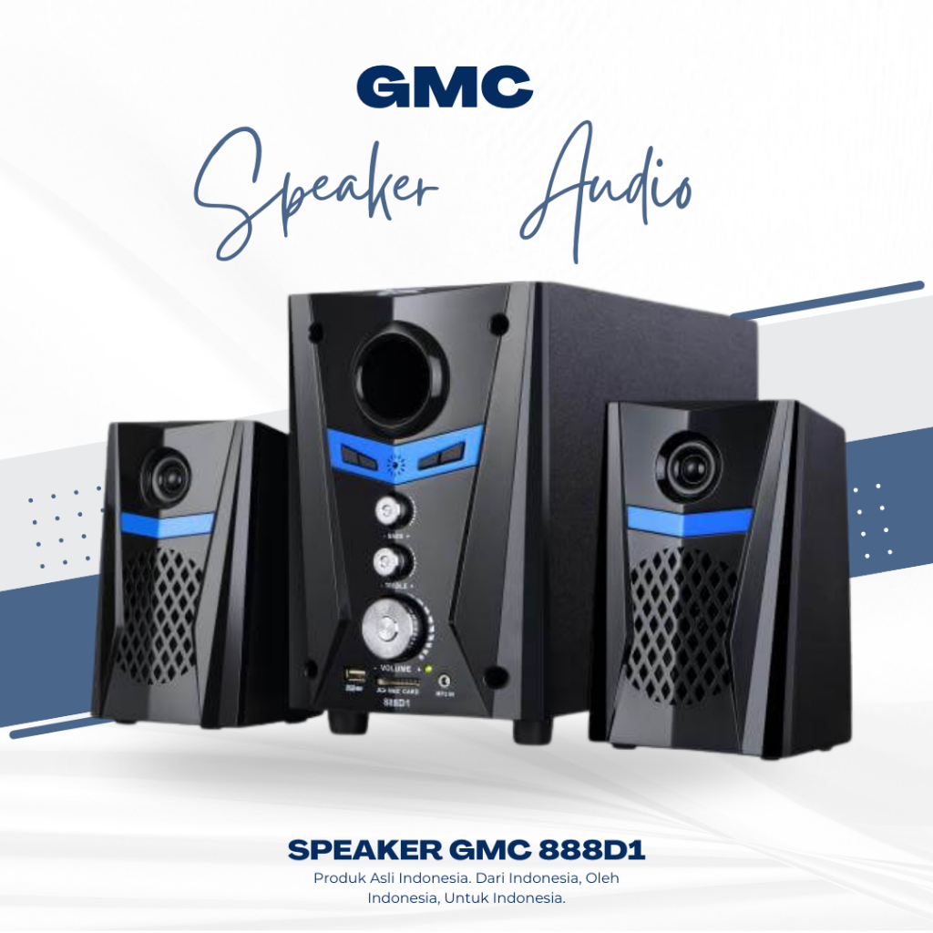 speaker Komputer Bluetooth Multimedia aktif bluetooth GMC 888 D1 888D1 ORIGINAL