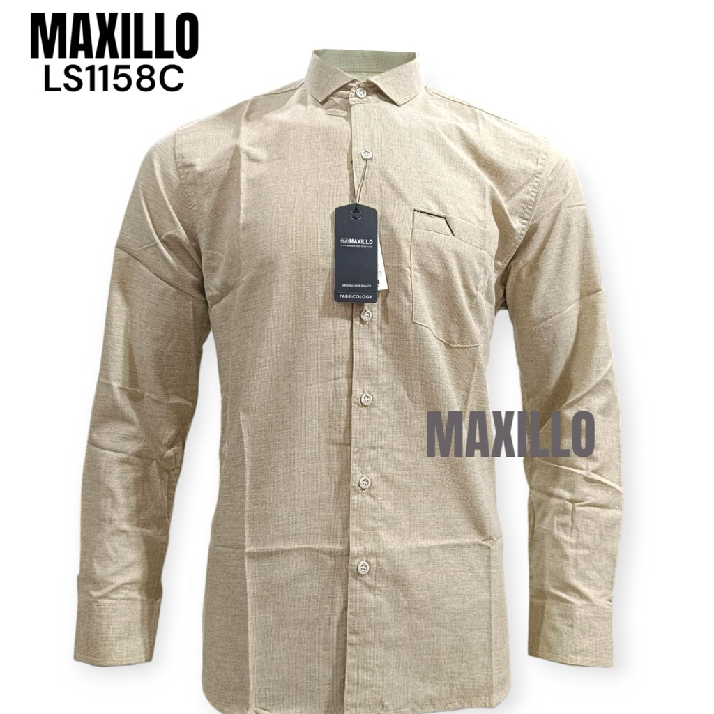 KEMEJA MAXILLO LENGAN PANJANG DAN PENDEK KODE(LS1158C)&(SS1158C)