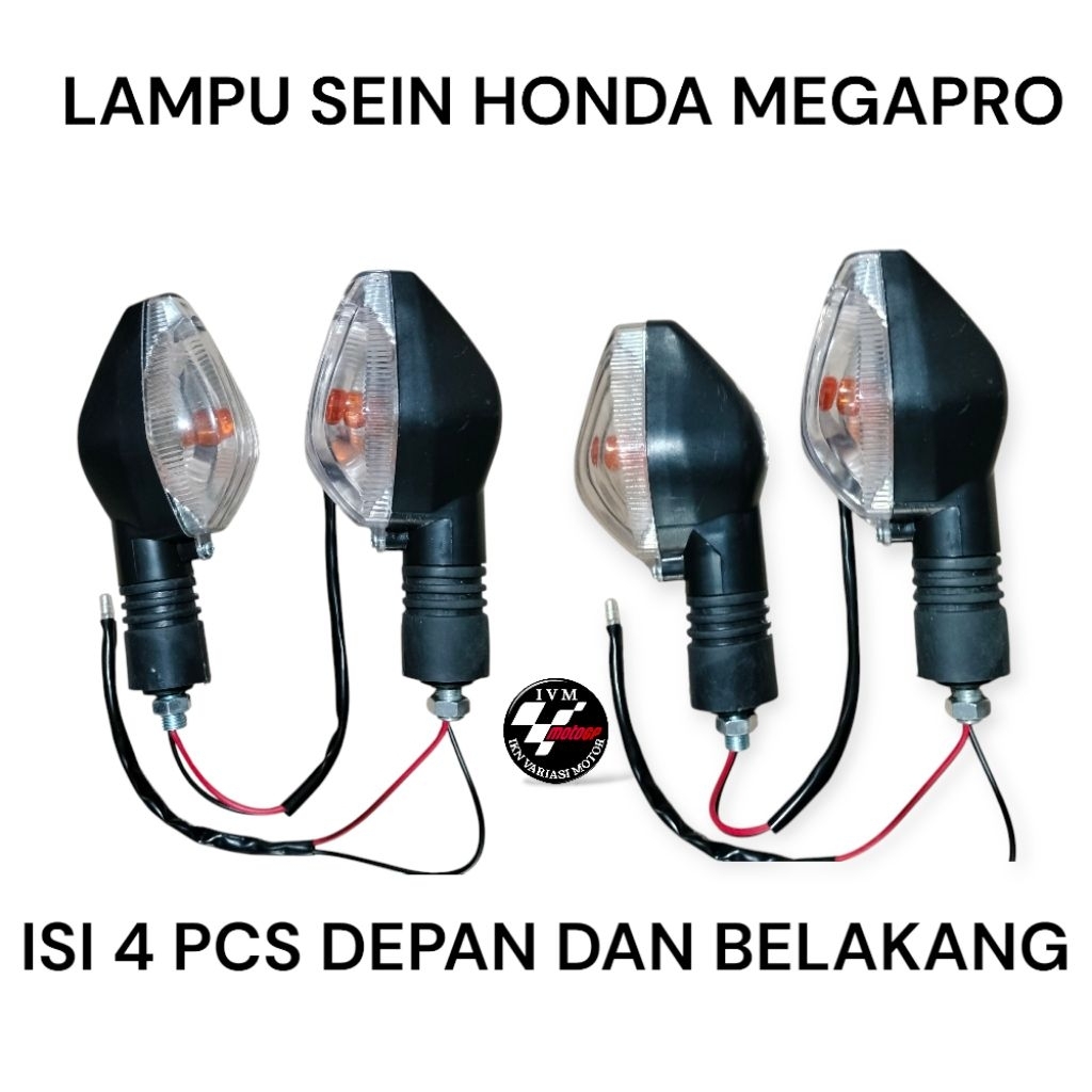 Termurah di shoope Lampu Sein Honda Megapro New Megapro mono Model Standar Variasi Set Depan dan Bel
