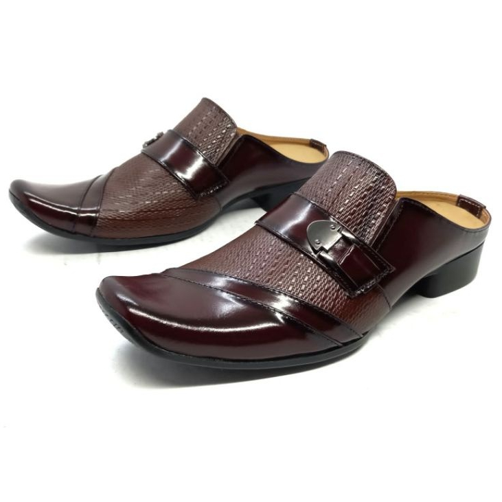 TokoShoesBandung - Sandal Sepatu Bustong Cowok Sepatu Tutong Slop Pria Formal TGR 06.B2 Size 38-48